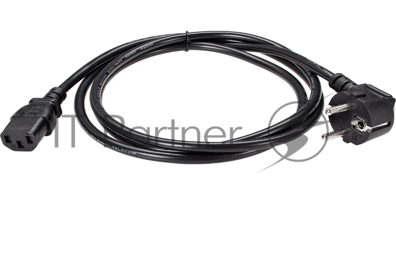Кабель комп - розетка 220V EU (угловой) 3GX1,5mm2, 1,8m, медь, Telecom