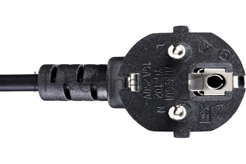Кабель комп - розетка 220V EU (угловой) 3GX1,5mm2, 1,8m, медь, Telecom