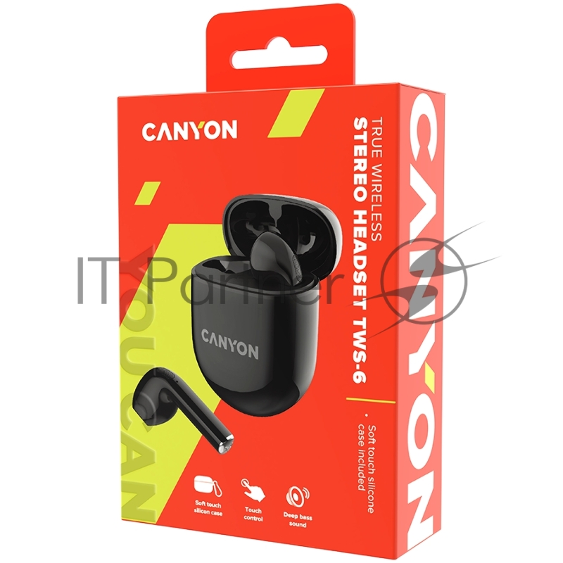 Беспроводная стереогарнитура CANYON TWS-6, Bluetooth headset, with microphone
