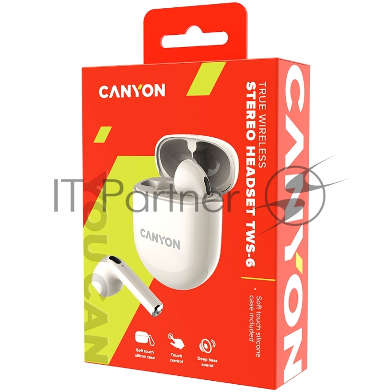 Беспроводная стереогарнитура CANYON TWS-6, Bluetooth headset, with microphone