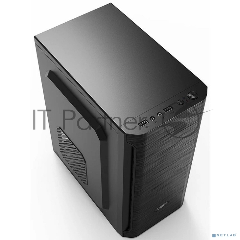 Корпус CBR PCC-MATX-MX10-450W2 Корпус mATX Minitower MX10, c БП PSU-ATX450-08EC (450W/80mm), 2*USB 2.0, HD Audio+Mic, Black