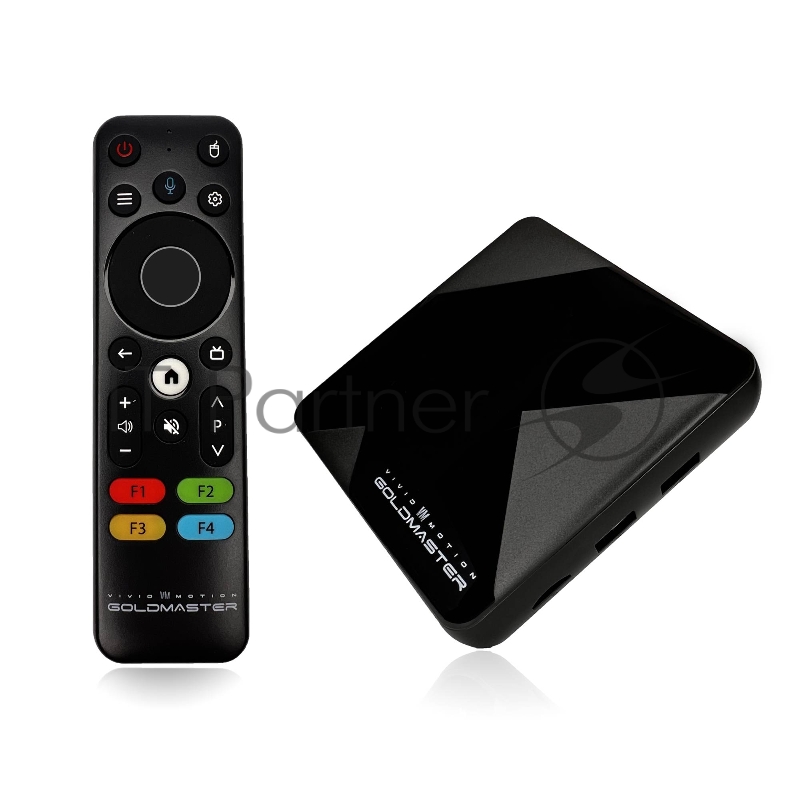 Приставка SMART TV GOLDMASTER I-925 4/32Gb, android TV, пульт IR+BT Voice, WiFi 6