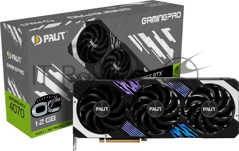 Видеокарта PCIE16 RTX4070 12GB 4070 GAMINGPRO OC 12GB PALIT