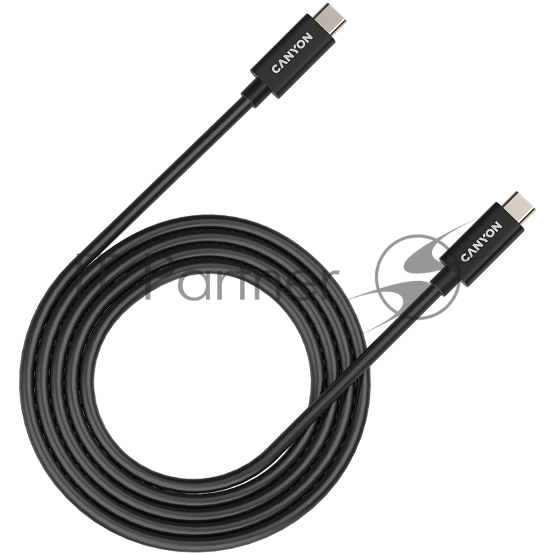 Кабель CANYON UC-42, USB4 TYPE-C to TYPE-C cable assembly 20G 2m 5A 240W(ERP) with E-MARK, CE, ROHS, black