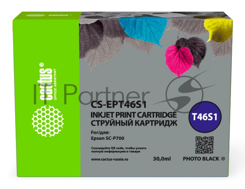 Картридж струйный Cactus CS-EPT46S1 T46S1 фото черный (30мл) для Epson SureColor SC-P700