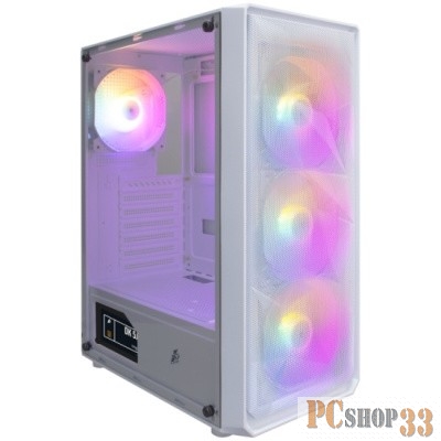 Корпус 1STPLAYER FD3 White / ATX / 4x120mm LED fans inc. / FD3-WH-4F1-W