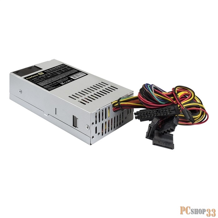 Блок питания 250W ExeGate F250AS (Flex ATX, for ITX case, APFC, КПД 80% (80 PLUS), 4cm fan, 24pin, (4+4)pin, PCI-E, 3xSATA, 2xIDE)