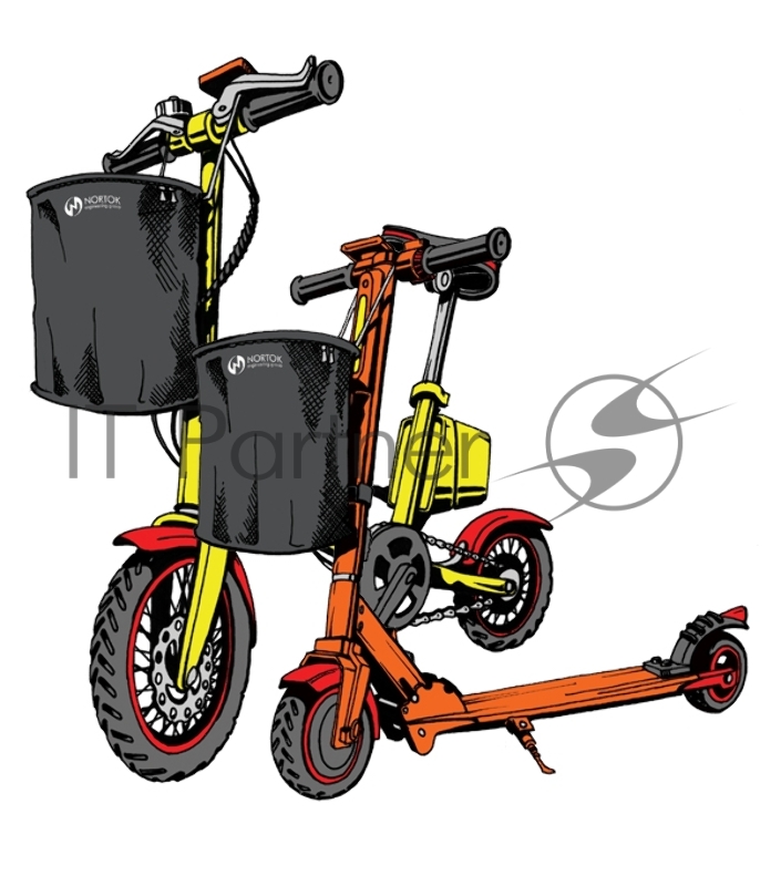 Корзина для самокатов и велосипедов NORTOK U-Basket