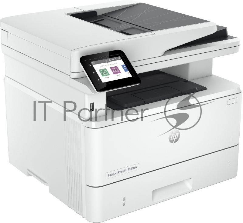 МФУ HP LaserJet Pro MFP M4103fdn Printer (A4) Printer/Scanner/Copier/Fax/ADF 1200 dpi 38 ppm 512 Mb 1200 MHz tray 100+250 pages USB+Ethernet Prin, cart.10 000 page
