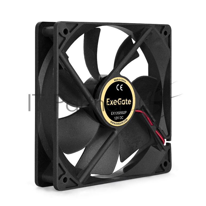 Вентилятор ExeGate EX12025S2P, 120x120x25 мм, Sleeve bearing (подшипник скольжения), 2pin (разъем 2.54 для блоков питания ATX), 1400RPM, 25dBA