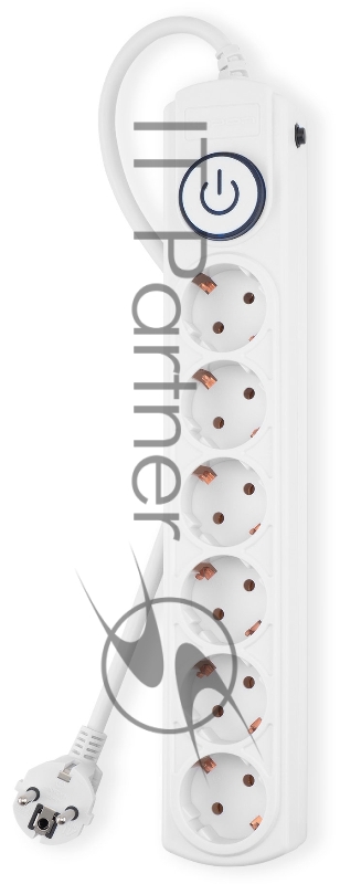 Сетевой фильтр Ippon BK-6-EU-3-16-W 3м (6 розеток) белый (коробка)