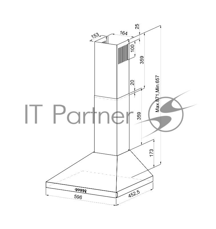 Вытяжка LEX BRIZ 600 WHITE