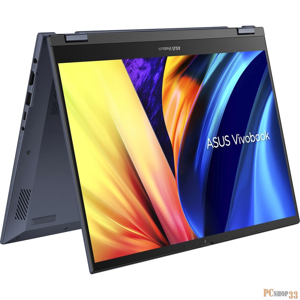 Ноутбук ASUS TN3402QA-LZ177 flip Touch +Stylus 14(1920x1200 IPS)/Touch/AMD Ryzen 5 5600H(3.3Ghz)/8192Mb/512PCISSD Radeon/Cam/BT/WiFi/50WHr/1.5kg Blue/DOS + Support NumberPad