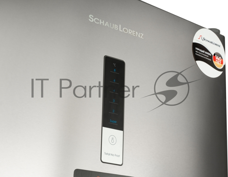 Холодильник Schaub Lorenz SLU C188D0 G 1880х595х630 мм, А+, T/ST/N, NO FROST, 310 л., серый цвет