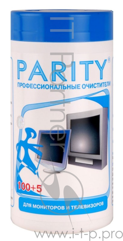 Салфетки Parity (24062), Влажные салфетки для мониторов и телевизоров (105 шт.), туба