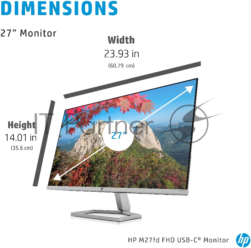 Монитор HP 27 M27f серебристый