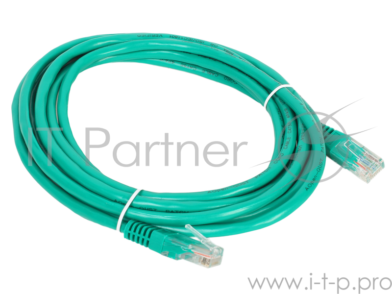 Патчкорд литой Aopen/Qust UTP кат.5е 3м зеленый (ANP511_3M_G)