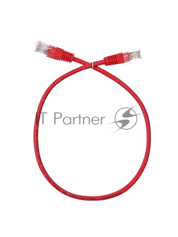 Патчкорд литой Aopen/Qust UTP кат.5е 0,5м красный ANP511_0.5M_R