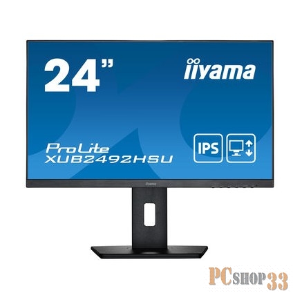 Монитор LCD 24 ETE IPS-panel, 1920x1080, 15cm Height Adj. Stand, Pivot, 250cd/m, Speakers, VGA, HDMI, DisplayPort, 4ms, USB-HUB (23,8 VIS)