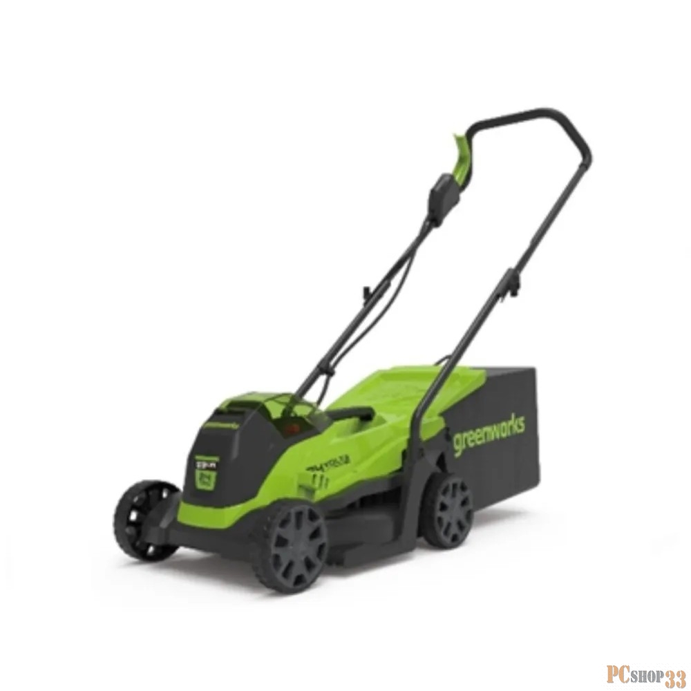 Газонокосилка аккумуляторная GreenWorks GD24LM33k2, 24v, 33 см, 1хАКБ 2Ач и ЗУ (2516107UA)