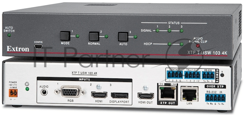 Коммутатор XTP с тремя входами и встроенным передатчиком XTP T USW 103 4K