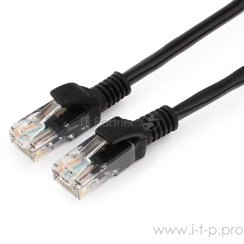 Патч-корд UTP Gembird 5e, 2м, литой, многожильный (черный)