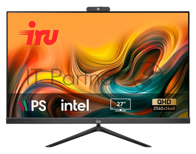 Моноблок IRU Агат 313 27 QHD i3 10105 (3.7) 8Gb SSD256Gb UHDG 630 Free DOS GbitEth WiFi BT Cam черный 2560x1440