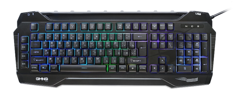 Клавиатура Оклик GMNG 975GK черный USB Multimedia for gamer LED (1677429)