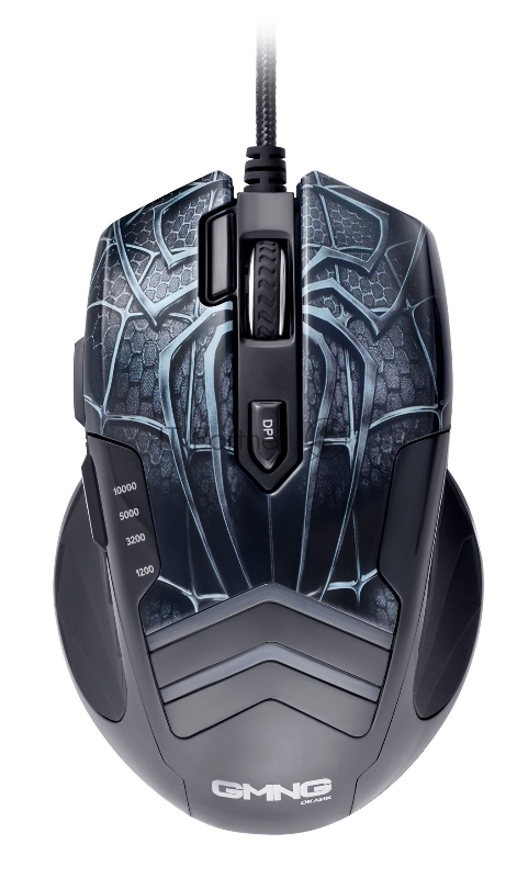 Мышь Оклик GMNG XM007 черный/красный оптическая (10000dpi) USB (7but)