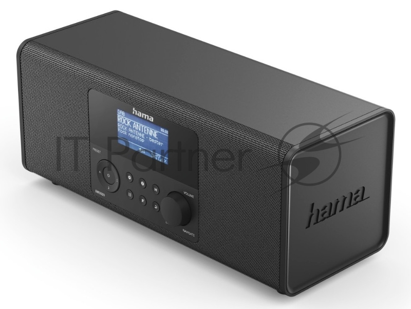 Радиоприемник настольный Hama DIR3020BT черный USB