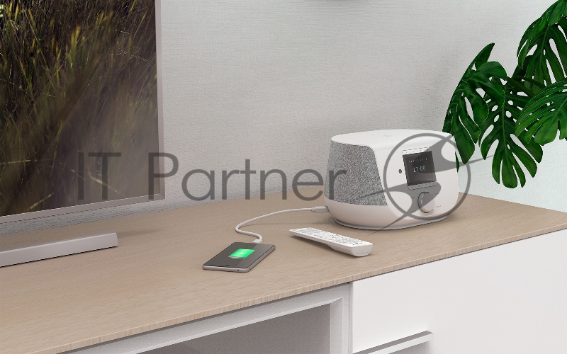 Радиоприемник настольный Hama DIR3300SBT белый USB