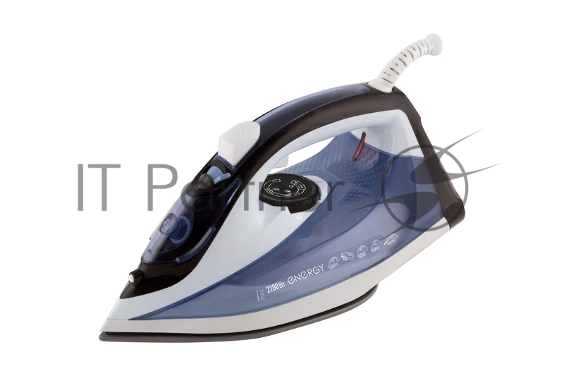 Утюг ENERGY EN-345 синий, 2200Вт, пар, спрей, пар.удар, самооч., керамич. Подошва