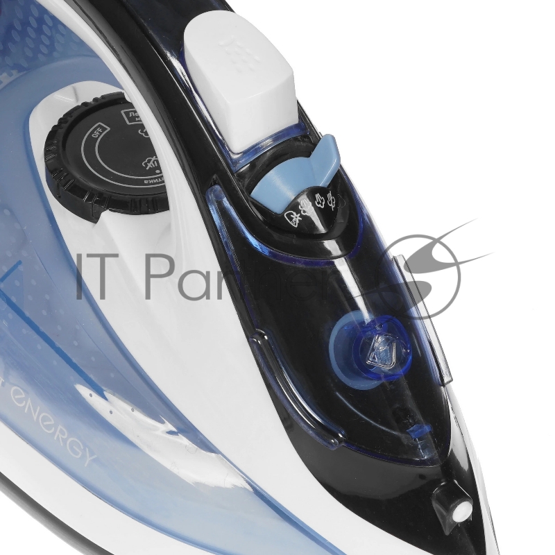 Утюг ENERGY EN-345 синий, 2200Вт, пар, спрей, пар.удар, самооч., керамич. Подошва