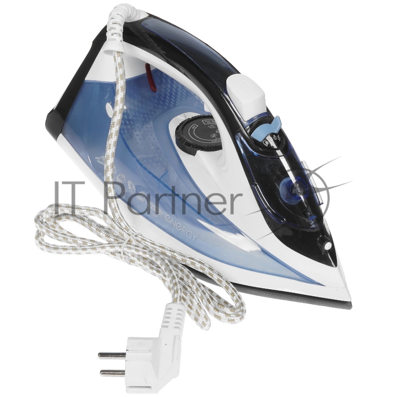 Утюг ENERGY EN-345 синий, 2200Вт, пар, спрей, пар.удар, самооч., керамич. Подошва