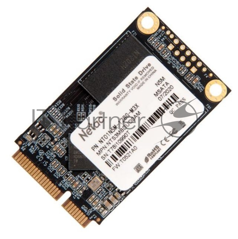 Накопитель SSD mSATA Netac 128Gb N5M Series <NT01N5M-128G-M3X> Retail (SATA3, up to 510/440MBs, 3D TLC)