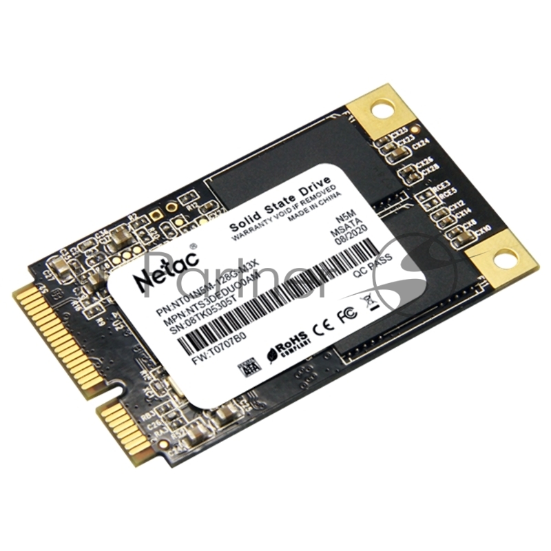 Накопитель SSD mSATA Netac 128Gb N5M Series <NT01N5M-128G-M3X> Retail (SATA3, up to 510/440MBs, 3D TLC)