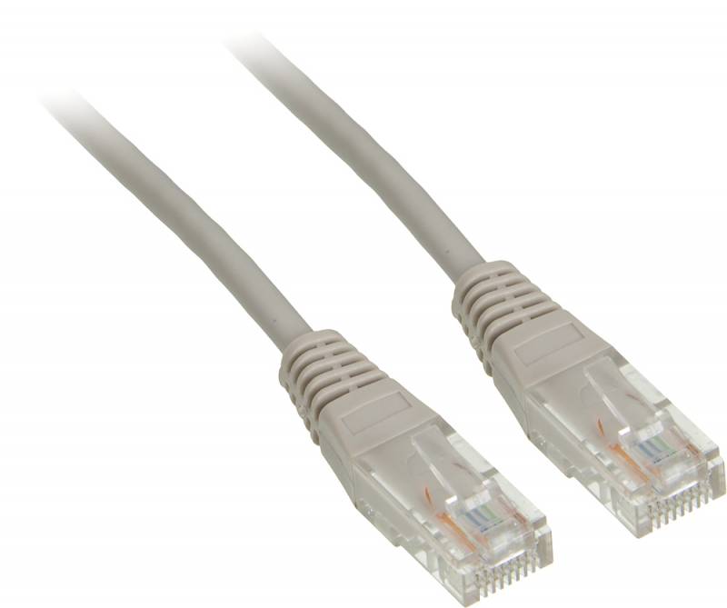 Кабель Патч-корд Lanmaster UTP TWT-45-45-1.0-GY вилка RJ-45-вилка RJ-45 кат.5е 1м серый ПВХ (уп.:1шт
