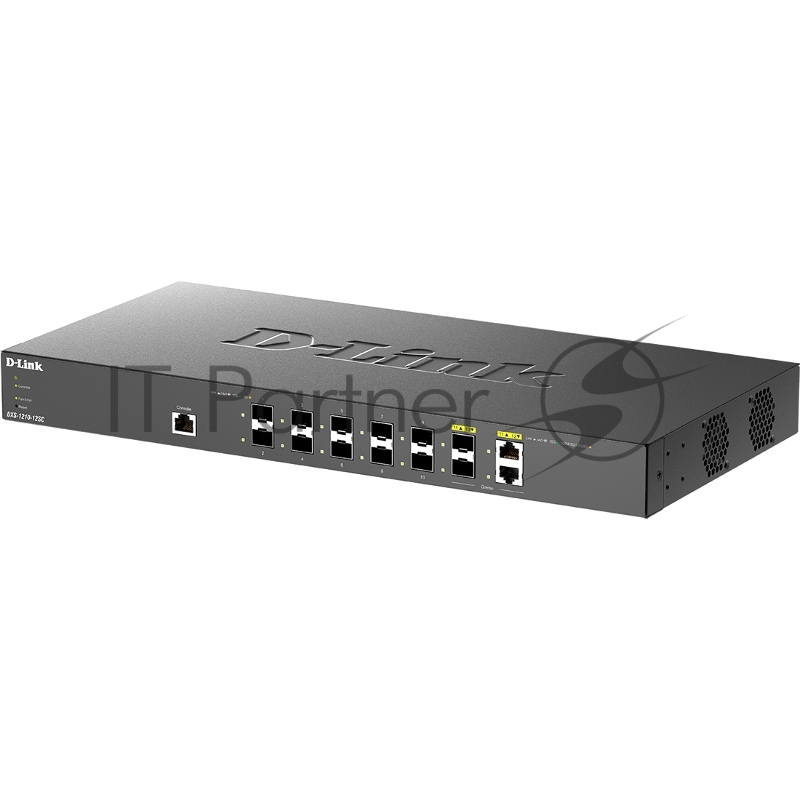 Настраиваемый L2+ коммутатор D-Link DXS-1210-12SC/B1A PROJ с 10 портами 10GBase-X SFP+ и 2 комбо?портами 10GBase-T/SFP+