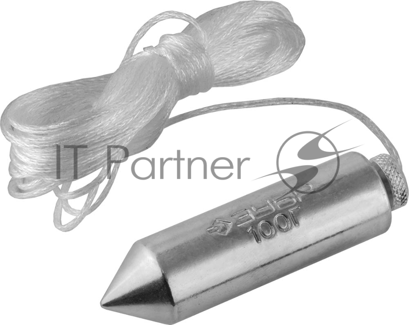 Отвес ЗУБР МАСТЕР строительный со шнуром, в пластиковом контейнере,100 г