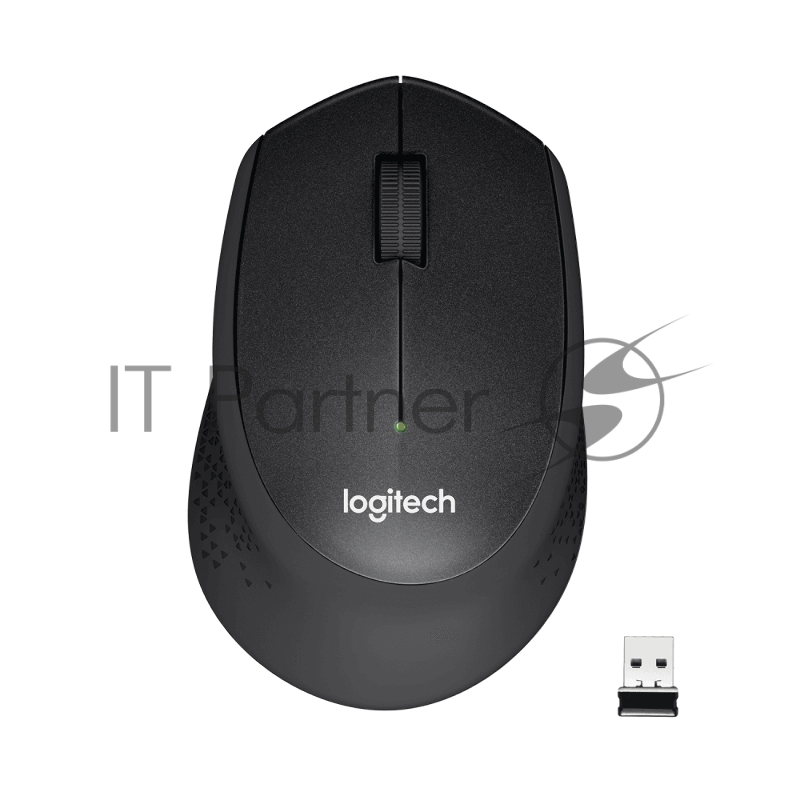 Мышь беспроводная Logitech M330 Silent Plus Black (черная, оптическая, 1000dpi, 2.4 GHz/USB-ресивер, бесшумная, под правую руку) (арт. 910-004924, M/N: M-R0051 / C-U0010)