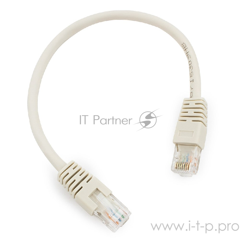 Патч-корд UTP Cablexpert PP6U-0.25M кат.6, 0.25м, литой, многожильный (серый)