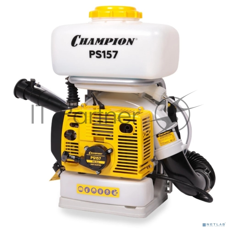 Опрыскиватель-распылитель CHAMPION PS157 {2,6кВт 56,5см? 15м бак 14л 0,14-3,03 л/мин 11,3кг}