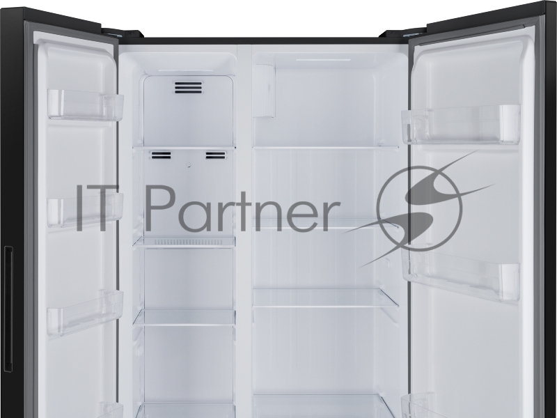 Холодильник Weissgauff WSBS 500 NFB Inverter черное стекло (двухкамерный)