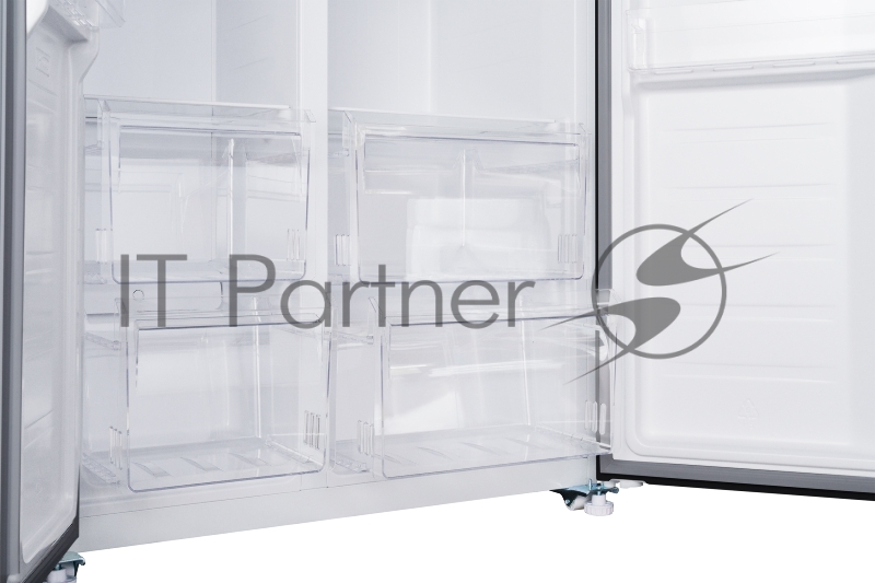 Холодильник Weissgauff WSBS 500 NFB Inverter черное стекло (двухкамерный)