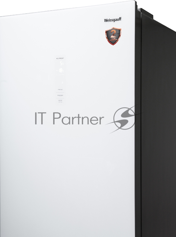 Холодильник Weissgauff WRK 2000 WGNF DC Inverter белое стекло (двухкамерный)