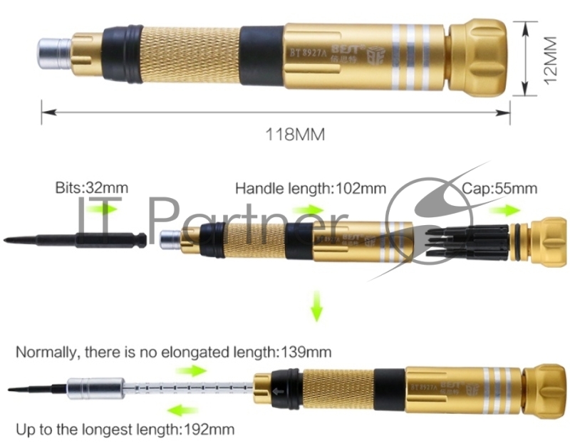 Отвертка со сменными насадками Best BST-8927A