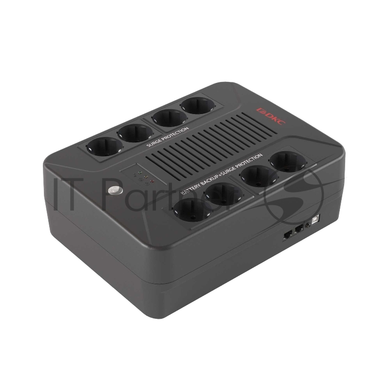 Линейно-интерактивный ИБП ДКС серии Info PDU, 1000 ВА/720 Вт, 1/1,8xSchuko, 1x9Aч