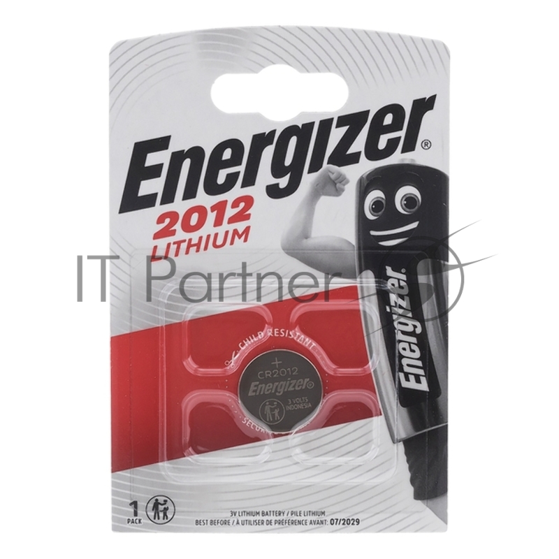 Батарейка Energizer CR2012 BL1 Lithium 3V (1/10/140)