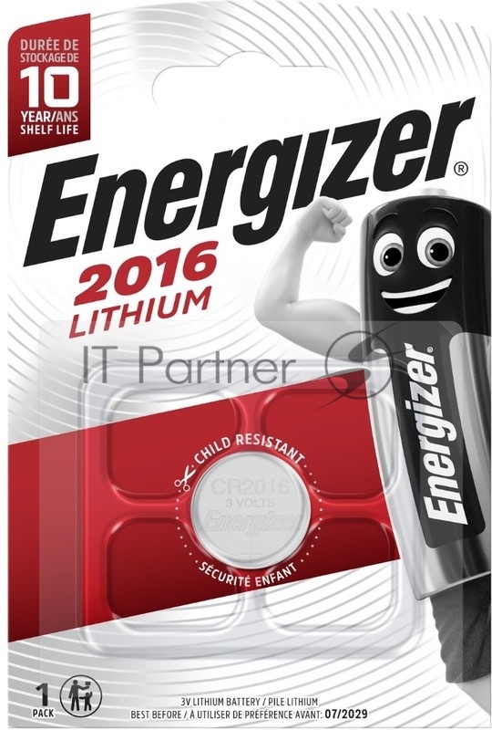Батарейка Energizer CR2016 BL1 Lithium 3V (1/10/140)