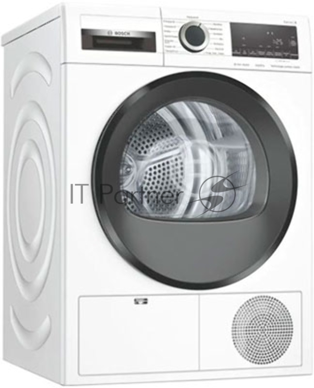 Сушильная машина Bosch WQG241AKPL, сушка: конденсация с тепловым насосом, с паром, загрузка до 9 кг, глубина 61.3 см (с люком 64.8 см), энергопотребление A++, 14 программ,панель управления приборов на польском языке +наклейка на русском